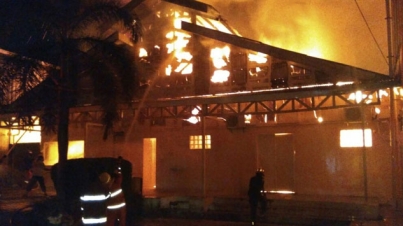 PT. Supra Sari Lestari di Kedung Halang Terbakar