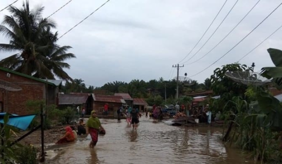 Sabulussalam Dilanda Banjir Setinggi Pinggang Orang Dewasa
