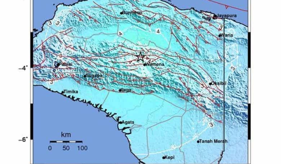 Gempa Magnitudo 6,1 SR Mengguncang Tolikara