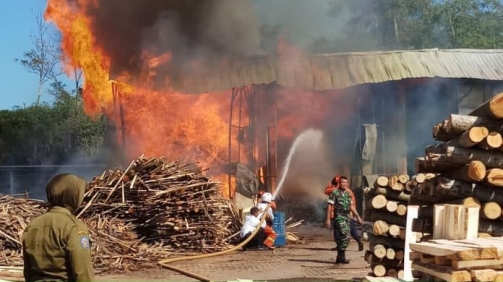 Pabrik Kayu di Banjarnegara Terbakar, Kerugian Capai Ratusan Juta Rupiah